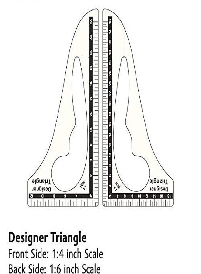 KHYATI Fashion Designing Scale Set/Fashion Designing Tools/Fashion Designing Kit/Tailoring Kit/Fashion Designing Tailoring Scales Set of 16 - Image 4